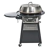 Cuisinart CGG-888 22-Inch Round Outdoor Flat Top Surface Gas Grill, Stainless Steel Lid, 360° Griddle Cooking Center